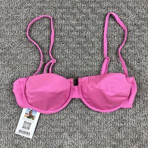 Liberty And Justice Bikini Top Womens Medium Pink Underwire Swim Beach Travel